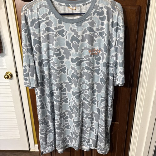 Marsh Wear Teal Tee With Blue Camo Size XXL Neu ohne Etikett - Bild 2 von 4