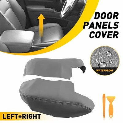 Gray Fits Honda Ridgeline 2006-2014 Leather Door Panel Armrest Vinyl Cover EAW