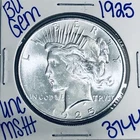 1925 BU UNCIRCULATED SILVER PEACE DOLLAR AUTHENTIC U.S. MINT FREE SHIPPING 3744