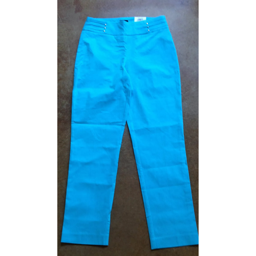 Pantalones de vestir para mujer JM Collection verde azulado talla pequeña - Imagen 1 de 2