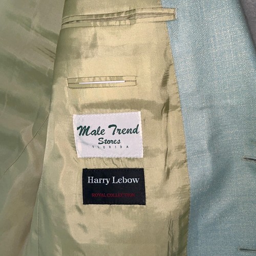 Abrigo deportivo Harry Lebow verde claro 2 botones talla 44R guirnalda de bambú Alemania - Imagen 10 de 13