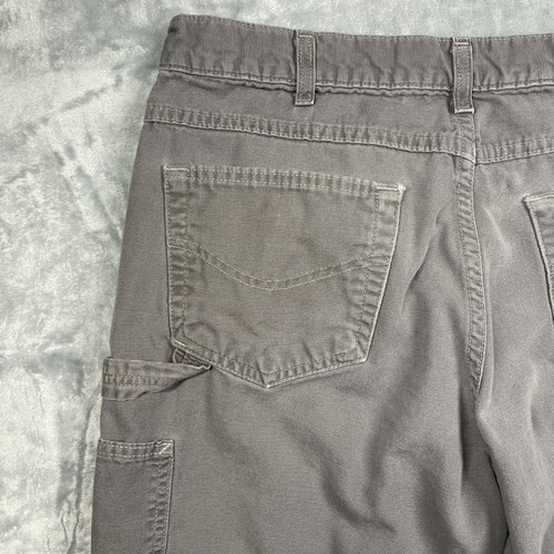Pantalones de trabajo Carhartt para hombre holgados pierna recta lona gris talla 34x30 - Imagen 7 de 13