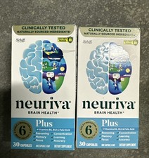 Neuriva Brain Health Plus Capsules 30 Count Bottle Lot Of 2 04/2026 New Sealed