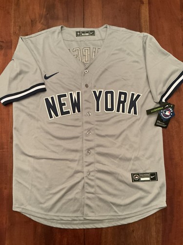 NEW W/TAGS Aaron Judge New York Yankees Gray Nike Jersey Stitched mens Small