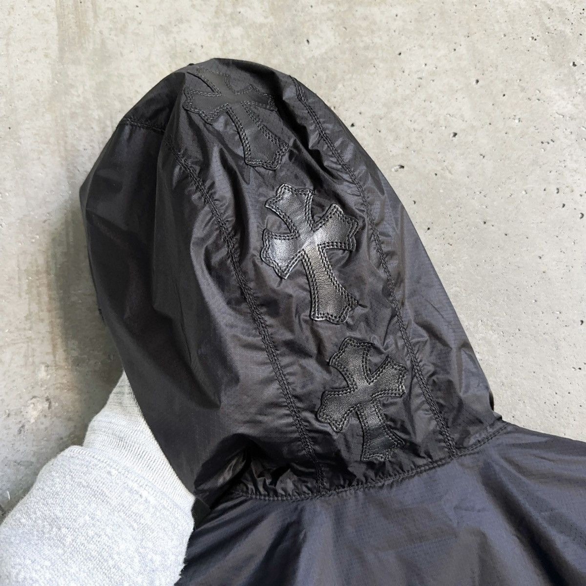 Chrome Hearts Cross Patch Nylon Windbreaker Jacket