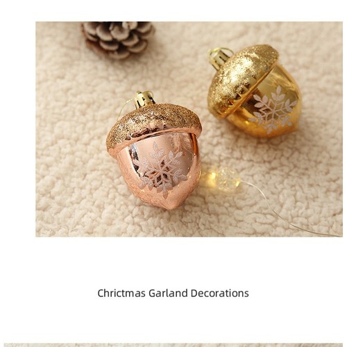 Holiday Season Hazelnut Pink Plastic Christmas Ornament Handmade for Tree - Picture 4 of 8