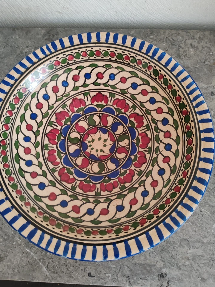 Saladier Bol Fait Main De Nabeul. Céramique. Vintage - Photo 4/4