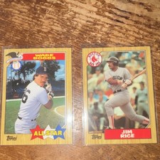 Topps 1987  Tiffany Boston Red Sox Wade Boggs All Star Jim Rice 2 card lot