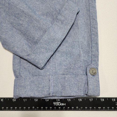 Talbots Crop Pants Sz 12 Blue Lightweight Roll Tab Cuff Pull On 100% Cotton NEW - Picture 15 of 20
