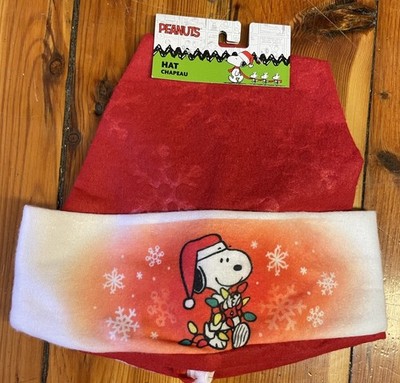 Peanuts Snoopy Red Christmas Santa Hat Felt- Brand New