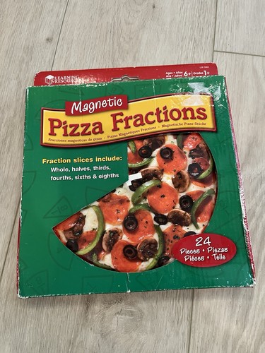 Learning Resources Magnetic Pizza Fraction Set Grades 1+ Math COMPLETE - Picture 1 of 4