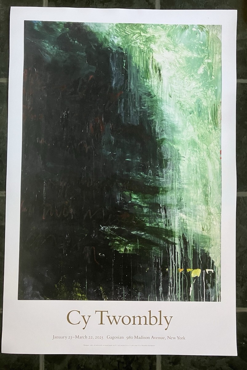 CY TWOMBLY, 'PAESAGGIO' official exhibition poster, Gagosian