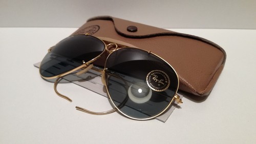 NOS VINTAGE B&L RAY BAN SHOOTER USA GOLD 62 mm. PHOTOBLUE - Imagen 8 de 12