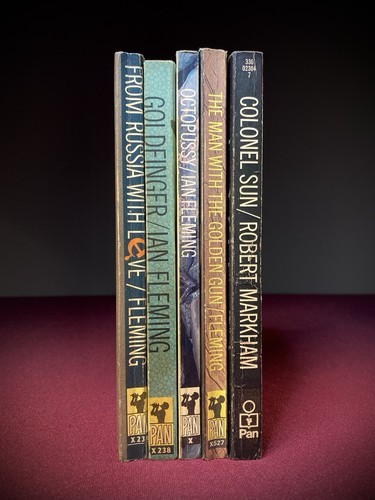 JAMES BOND 5x Pan 1st Ed: Fr. Russia/Goldfinger/Golden Gun/Octopussy/Colonel Sun - Imagen 2 de 17