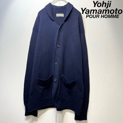 Yohji Yamamoto Pour Homme, Vintage yohji yamamoto POUR HOMME Wool Shawl Knit Cardigan Sweater