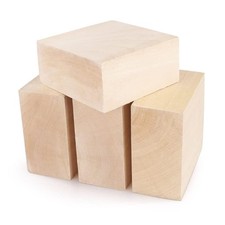 4 PCS Basswood Carving Blocks 4 X 4 X 2 inch Basswood for Wood Carving Whittl...