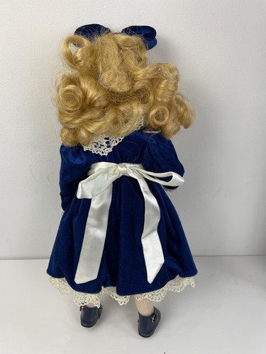 Vintage Geppeddo Porcelain Doll Blonde Hair Blue Eyes 14" B1493 In Original Box - Picture 10 of 12