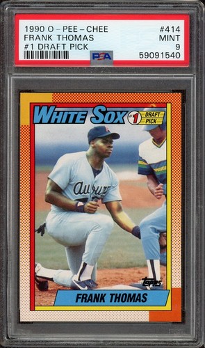 Frank Thomas 1990 O-Pee-Chee #414 RC Rookie PSA 9 OPC Low Pop 340 HOF