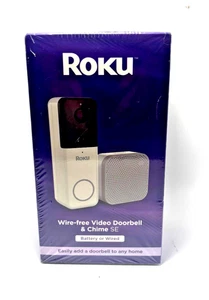ROKU Wire-Free Video Doorbell & Chime SE Battery or Wired Home DB1000R