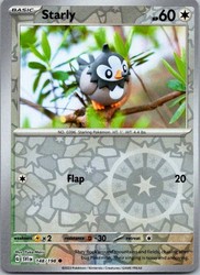 Starly 148/198 Reverse Holo Common Scarlet & Violet Base Set