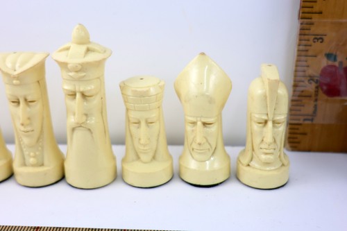 Vtg Peter Ganine Gothic Sculptured Chess Pieces 32‑pc Tournament Edition - READ - Picture 7 of 12