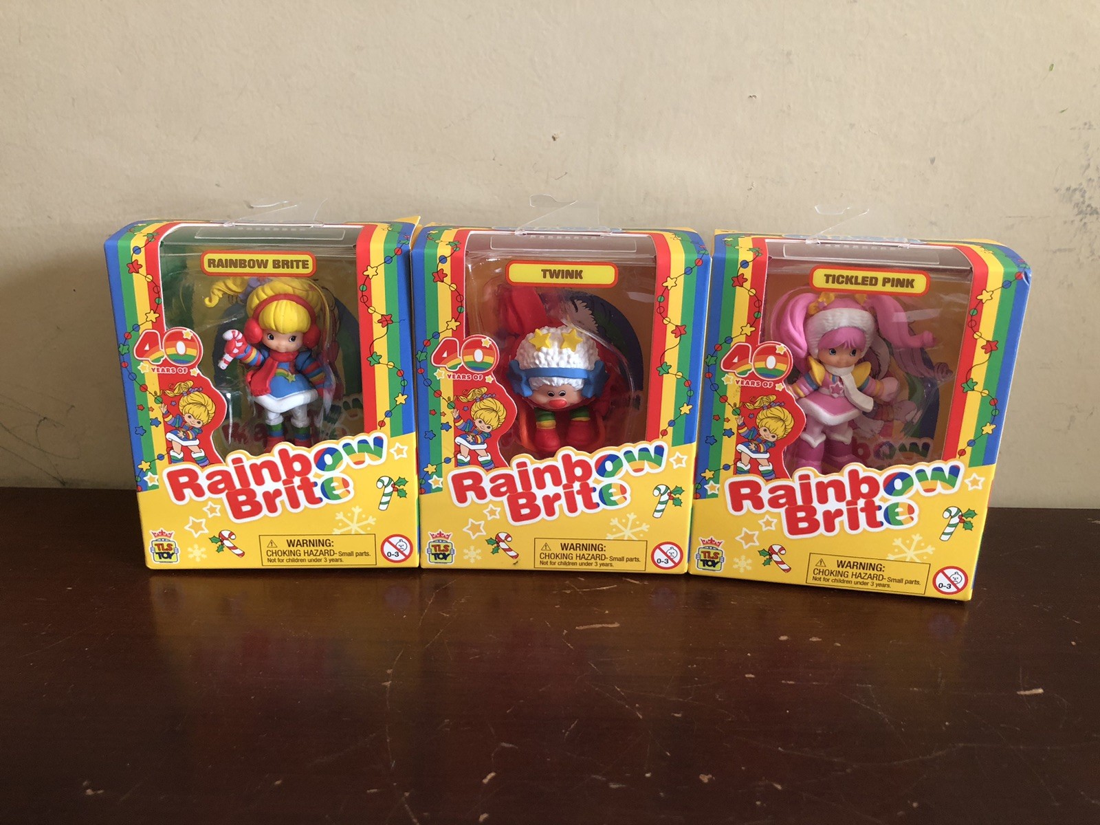Rainbow Brite 40Th Years Lot Of 3 Mini Figures Nib - Tickled Pink, Rainbow Brite