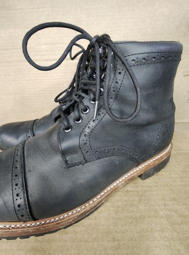WILCOX FAIRFAX/CAP TOE BOOTS/GOODYEAR WELT/BLACK LEATHER/MENS 10 - Picture 14 of 16
