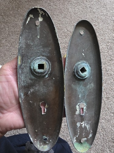 Victorian Style Brass Door Handles - Picture 3 of 3
