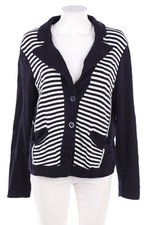 S.MILTON Blazer Strick D 42 dunkelblau off-white