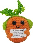qyqkfly 1 Pcs Mini Funny Positive Life Crochet Carrot Vegetable Small, orange 