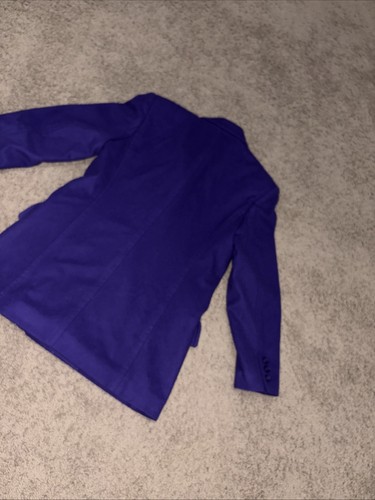 Mondi Women's Wool Cashmere Double Breasted Blazer Jacket in Purple Size 34 - Picture 10 of 10