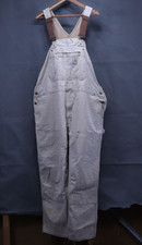 Vintage Carhartt Canvas Overalls R37 BRN Men's Distressed Double Knee Size 53x29