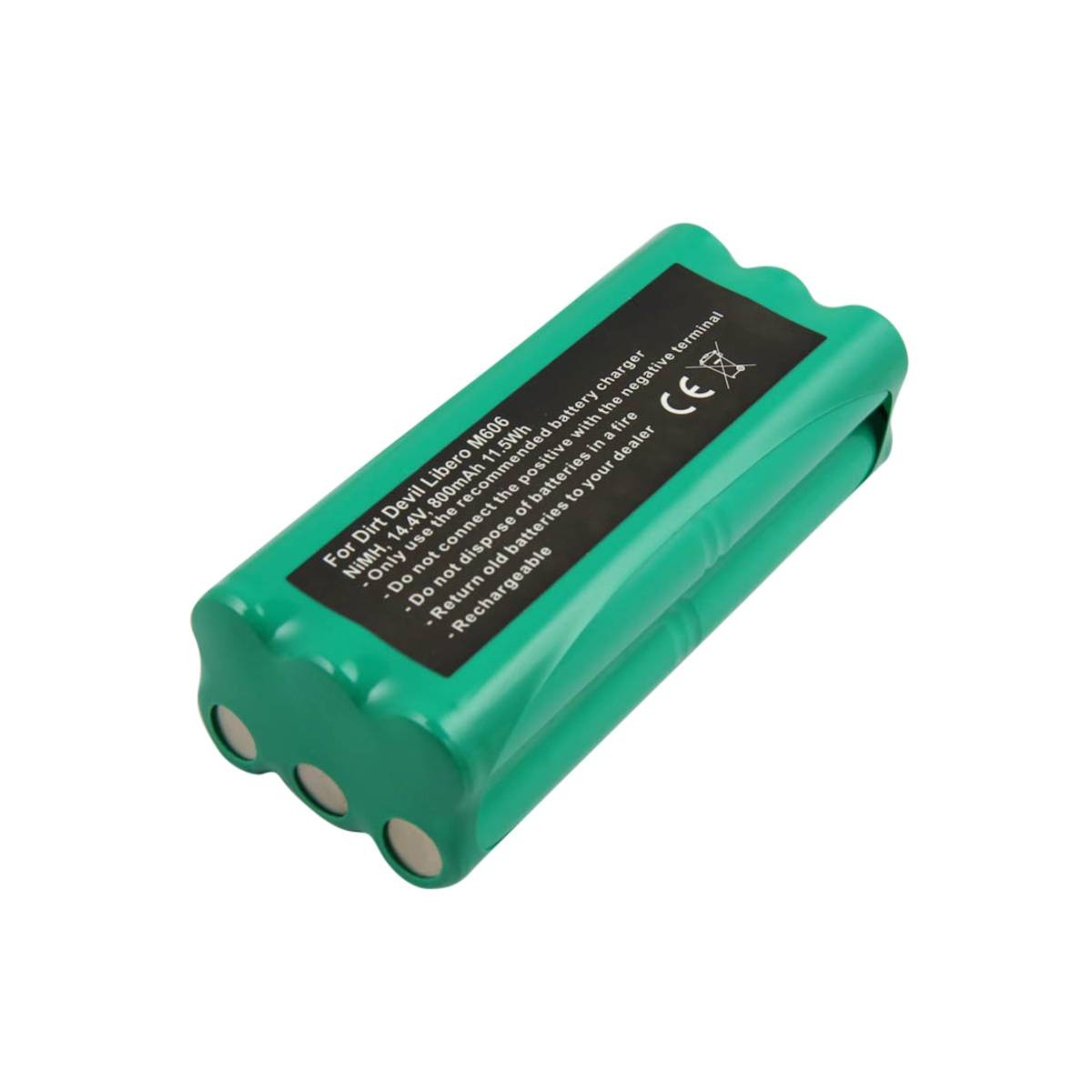 Batterie aspirateur robot Dirt Devil Libero M606 14.4V 800mAh NiMH verte