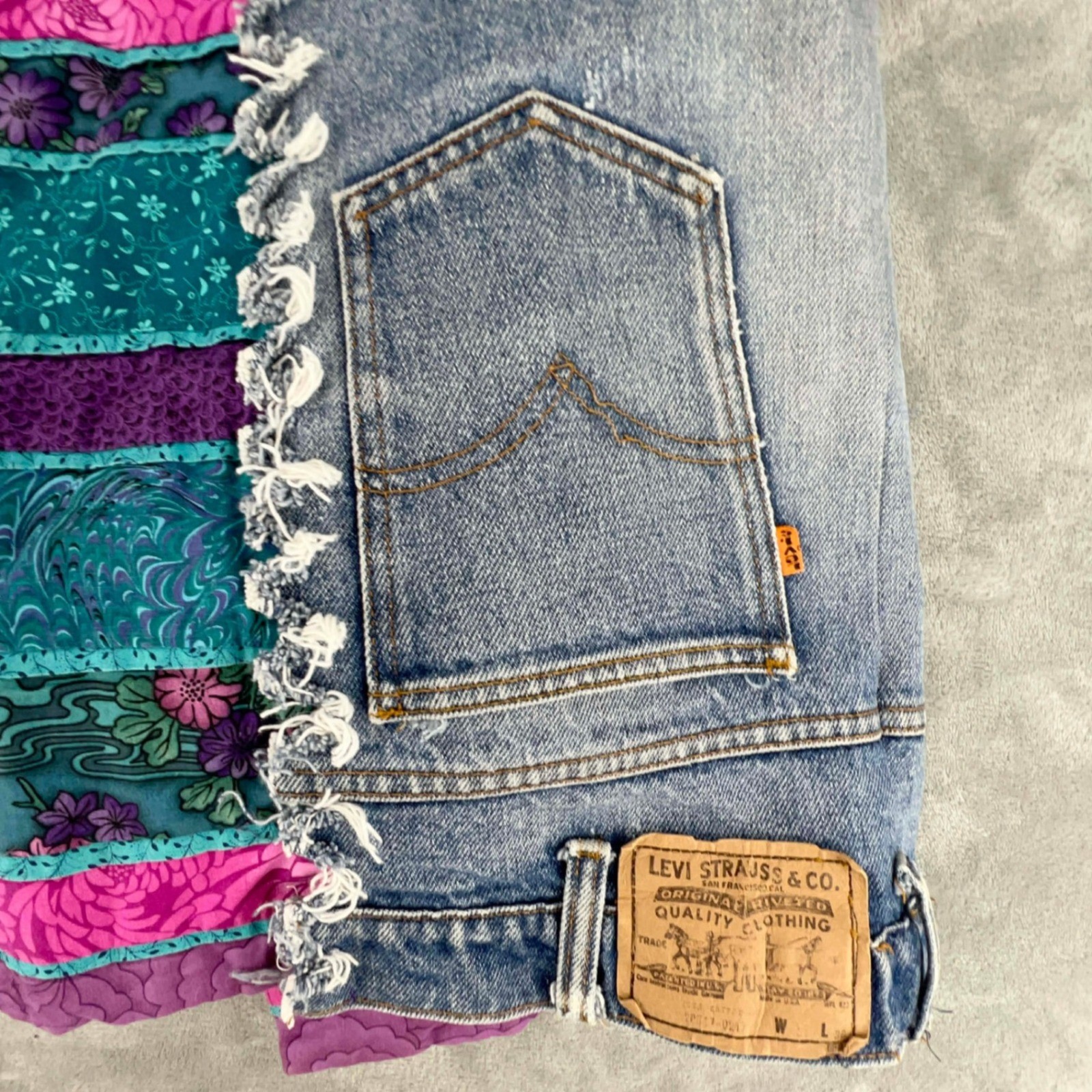 Vintage Levi's handmade Patchwork Boho Jacket Gua… - image 9