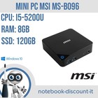 Mini PC Computer MSI  MS-B096 Cpu i5-5200u 8gb RAM SSD 120gb HDMI  Win10 Pro