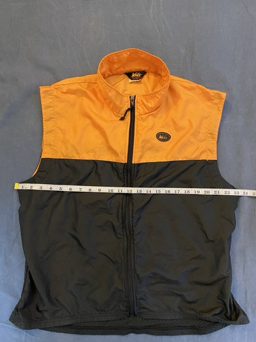 REI Orange Mesh Vest Men XL Zip Sleeveless Lightweight Made In USA San Francisco - Picture 9 of 10