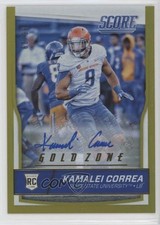 2016 Score Rookies Jumbo Gold Zone Signatures /99 Kamalei Correa Rookie Auto RC
