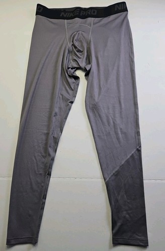Nike Pro L Gray 3/4 Length Training Tights Basketball, Football, Soccer 408