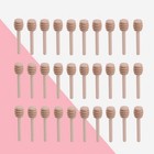 30Pcs 8cm Long Wooden Honey Sticks Honey Dipper Stirrer Spoon for Honey