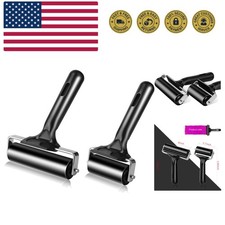 2Pcs Rubber Roller Brayer Rollers Hard Rubber 4 and 2.2 Inch for Printmaking ...