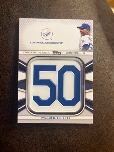 2022 Topps Jersey Number Medallion Commemorative Relics Mookie Betts #JNM-MB