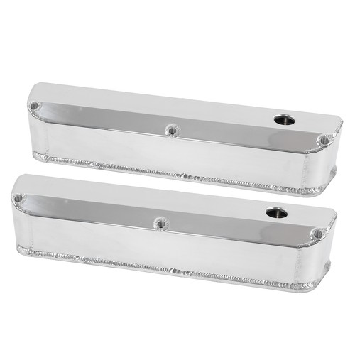 2pcs Fabricated Satin Aluminum Valve Covers Car Accessories For Small Block SLS - Picture 4 of 23