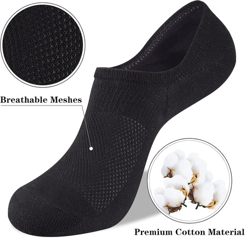 Womens No Show Cotton Socks Low Cut Non-Slip Casual Flat Boat Liners (6/9 Pairs) - Bild 8 von 48