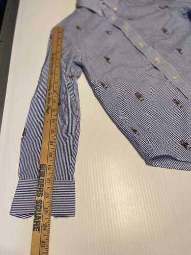 Ralph Lauren Bear Logo Shirt Boys Size 8 Long Sleeve Button Up - Picture 9 of 9