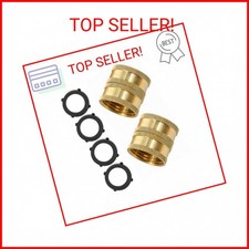 2 Pack 3/4" Garden Hose Connector with Dual Swivel for Male Hose to Male Hose