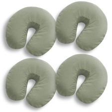 4 Pk Fitted Microfiber Face Cradle Head Rest Covers for Massage Table - Sage