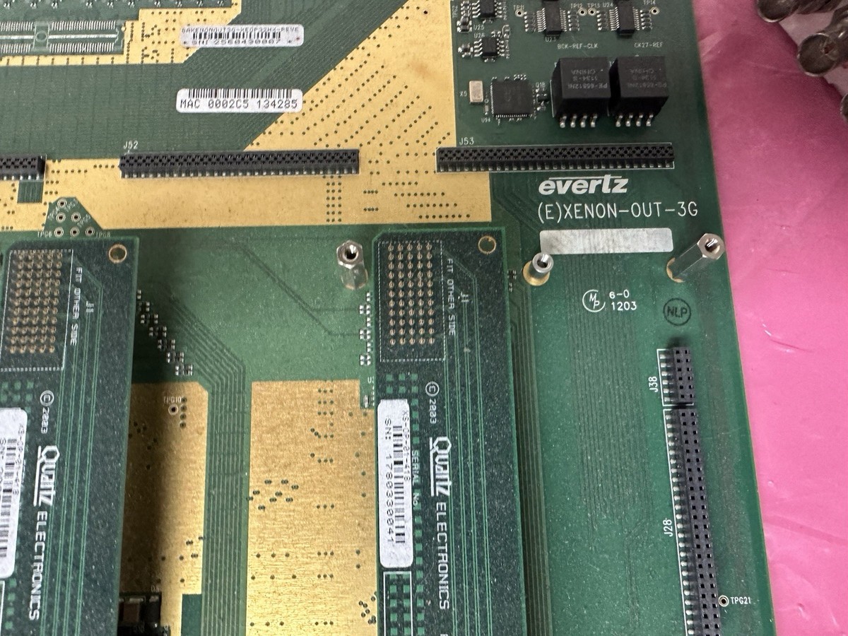 Evertz XE-OP32HX 3G SDI 32x32 Router Card w/ BNC Rear Backplane