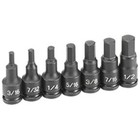 3/8" Drive 7 Piece Hex Driver Set 1297H GREY PNEUMATIC Metal Black 838780000206