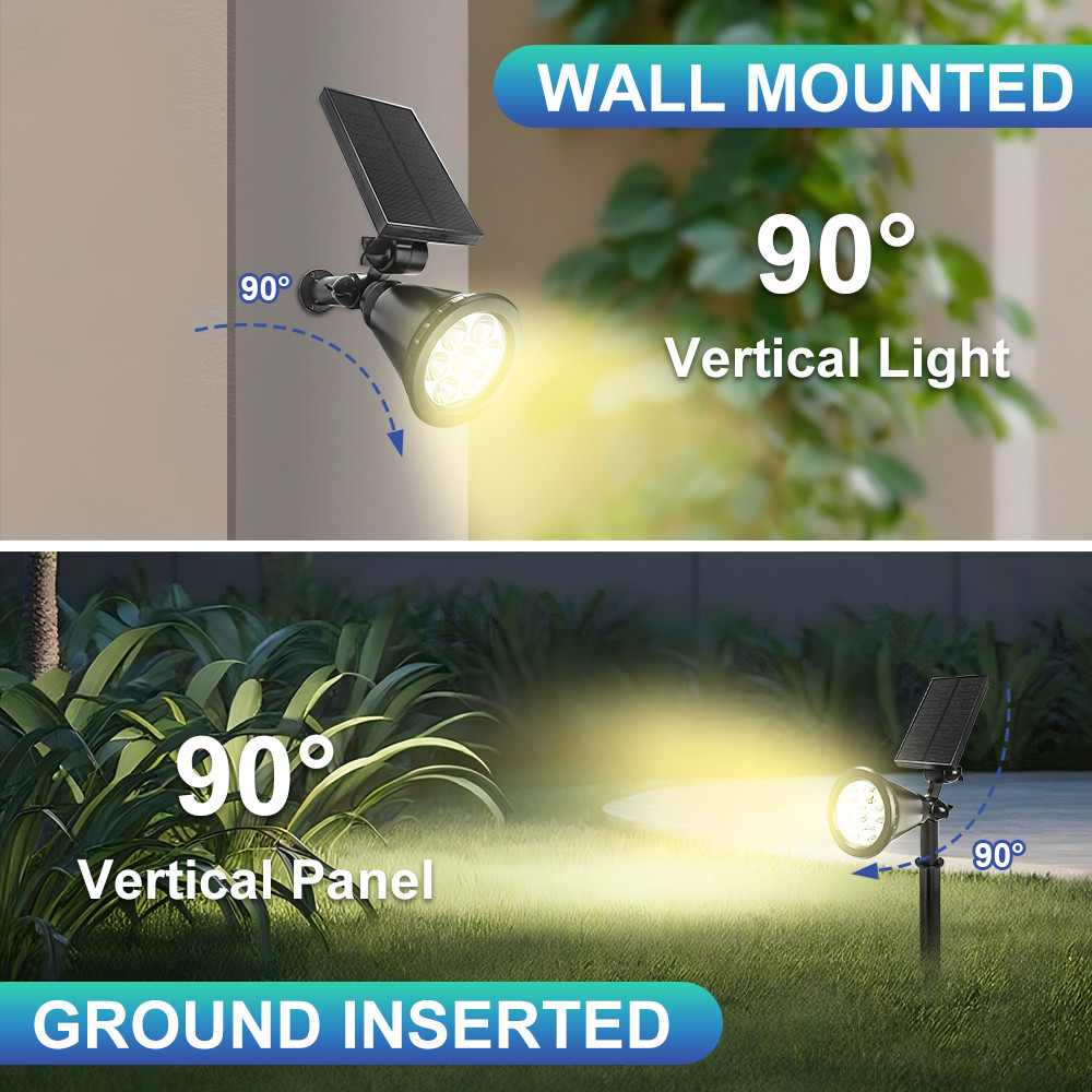 LED Solar Spot Light Outdoor Waterproof Landscape Spotlight Garden Security Lamp