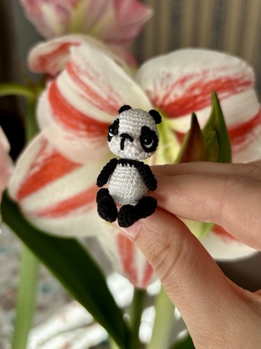 Cute Pocket-Sized Animal Trio – Bunny, Panda & Bear – Handmade Gift - Picture 5 of 16